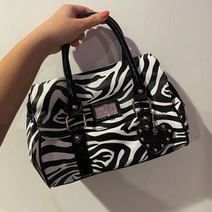 Zebra print shoulder bag